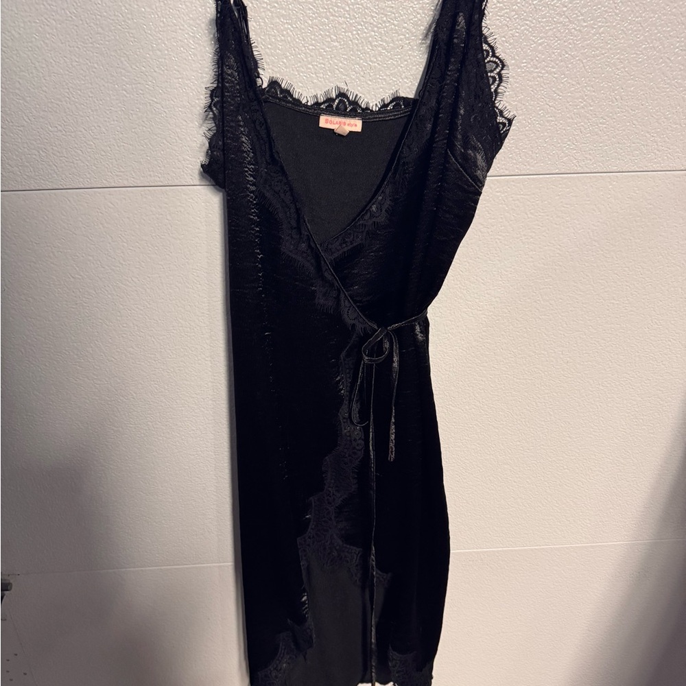 Black Lace Trim Dress